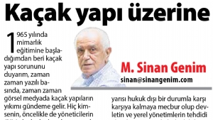 Kaçak Yapı Üzerine...