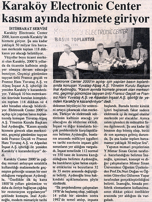 Dünya Gazetesi, 14 Eylül 1994