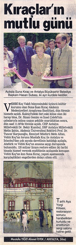 Hürriyet Gazetesi, 19 Mayıs 1996