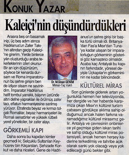 Hürriyet Gazetesi, Akdeniz Bölgesi, 14 Temmuz 2000