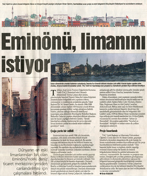 Hürriyet Gazetesi, 2 Şubat 2001