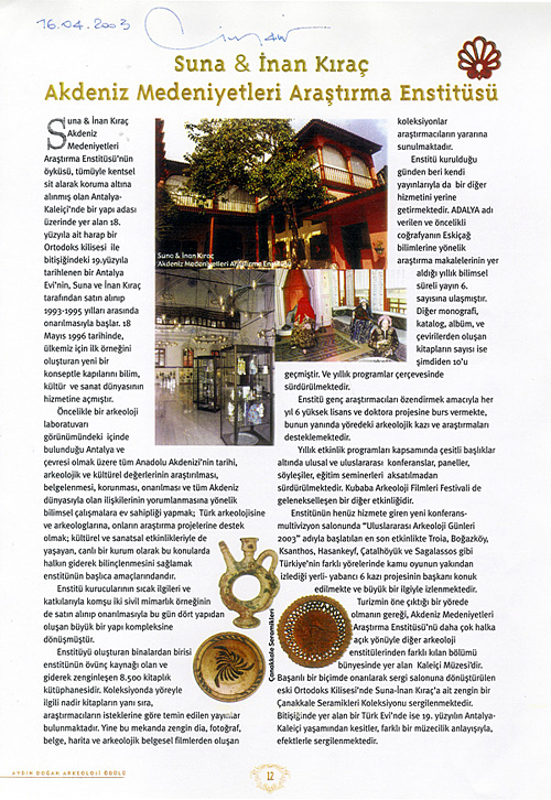 Bizden Haberler, 16 Nisan 2003