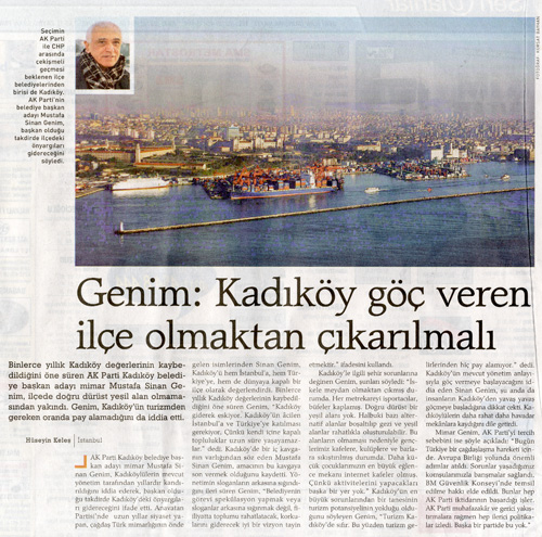 Zaman Gazetesi, 26 Ocak 2009