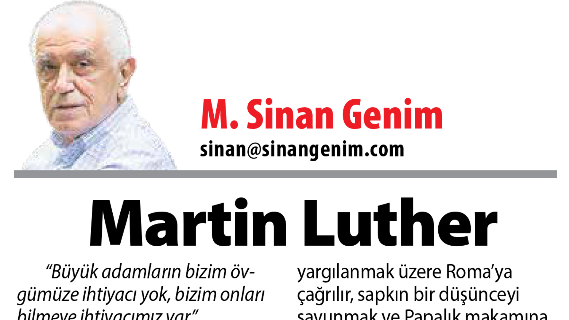 Martin Luther...