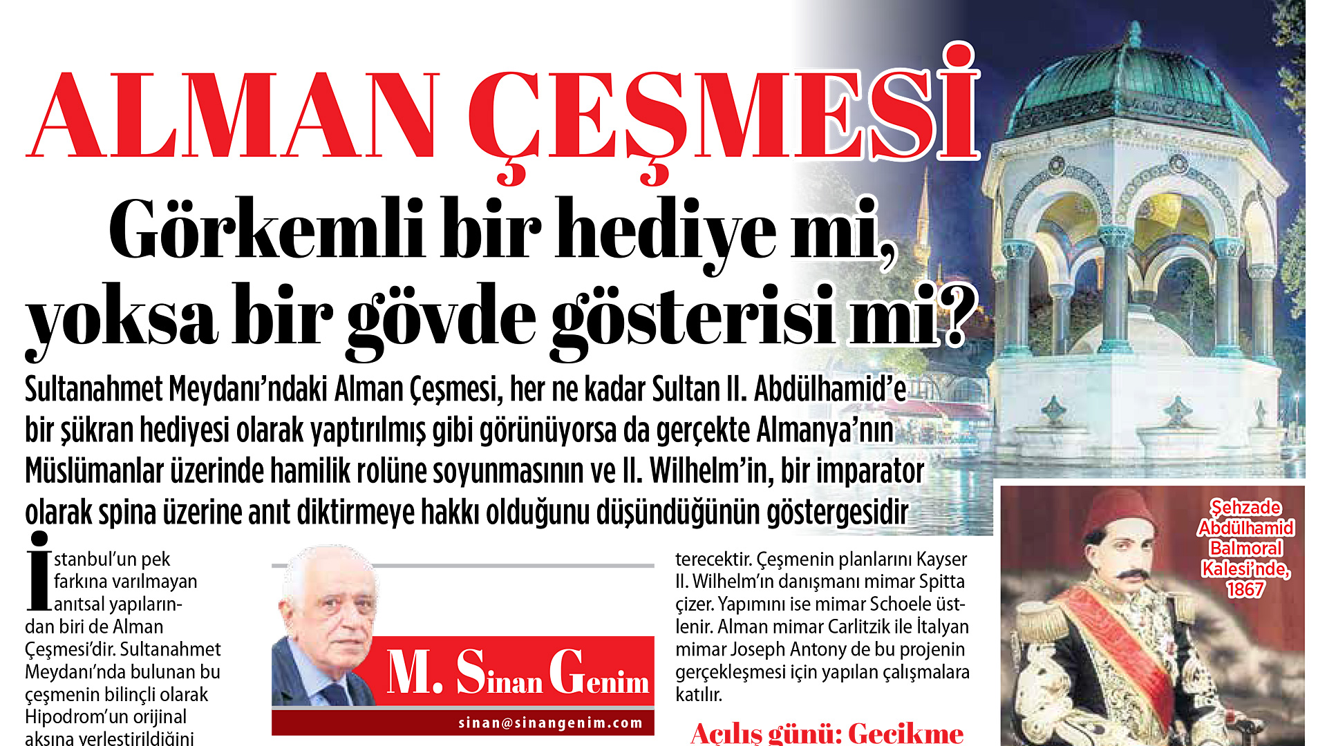 Alman Çeşmesi...