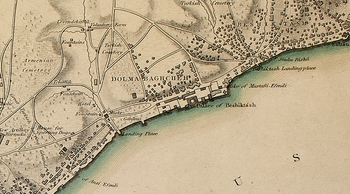 İstanbul Haritası, J. Hellert, 1843